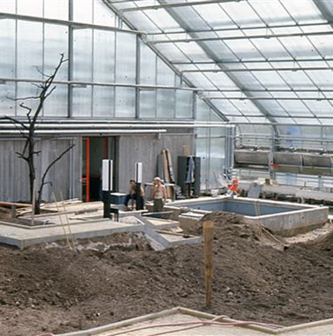 Tropenhaus im Bau