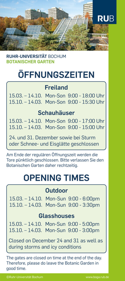 Opening Times 2025